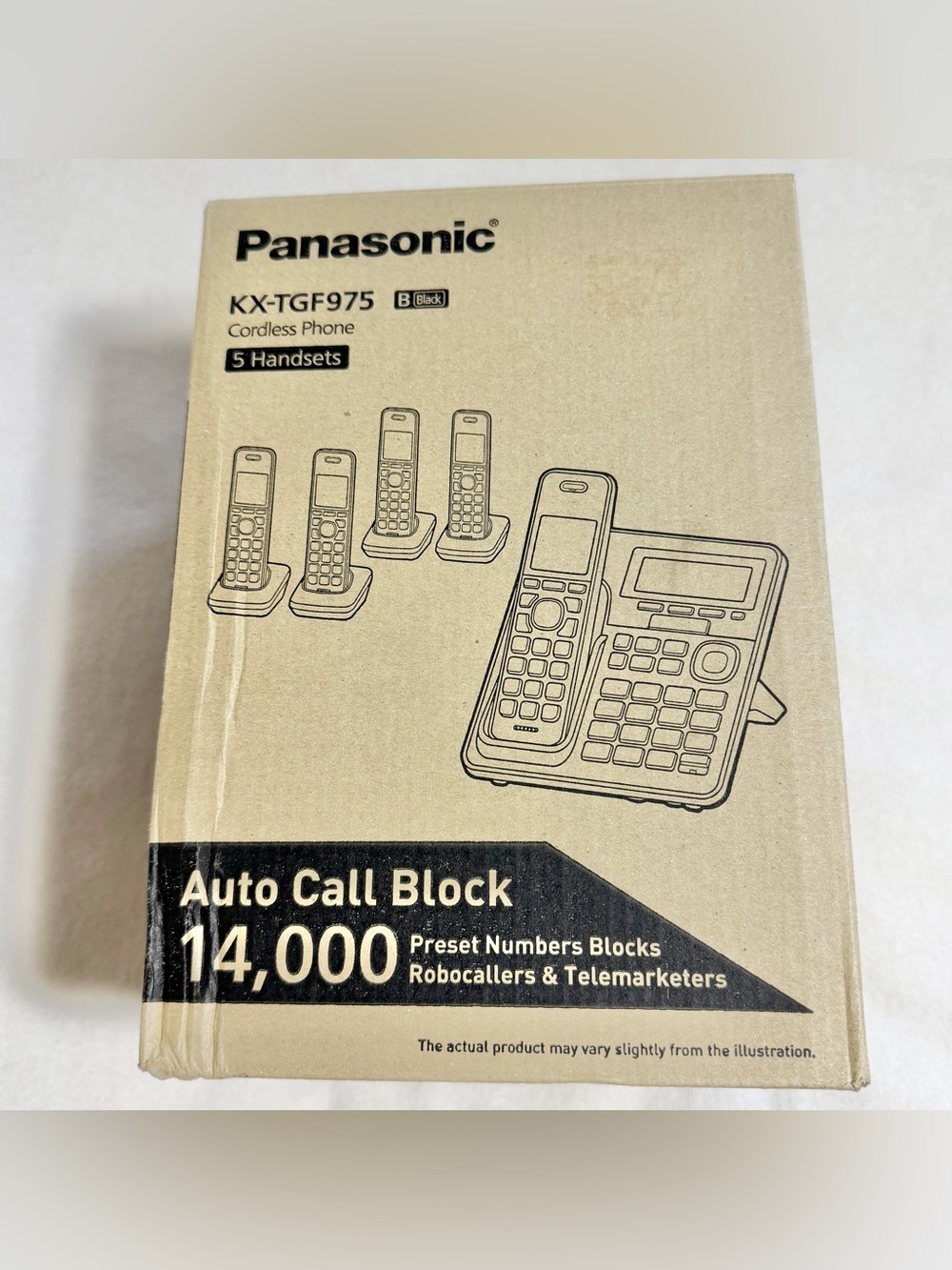 Panasonic KX-TGF975B Cordless Phone 5 Handsets Bluetooth Link2Cell Call Block